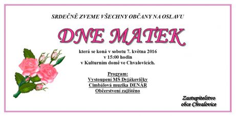 oslava dne matek