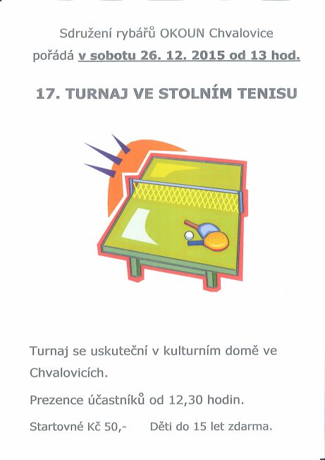 Turnaj ve&nbsp;stolním tenise