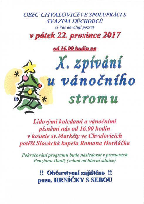 Zpívání u vánočního stromu