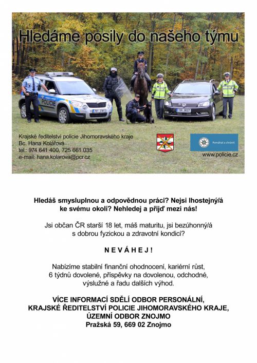 Nábor do týmu POLICIE ČR