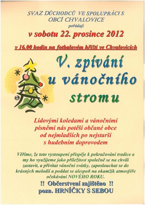 Zpívání u&nbsp;vánočního stromu